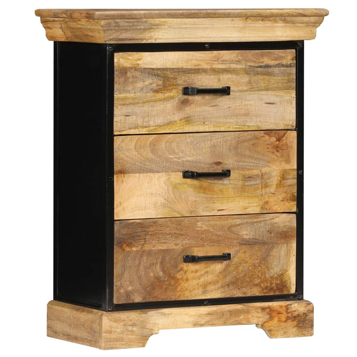 Elegant Solid Mango Wood Chest of Drawers - 3-Drawer Vintage Style Storage Cabinet, 60 x 30 x 75 cm - Premium  from Home Treasures - Just £236.99! Shop now at Home Treasures