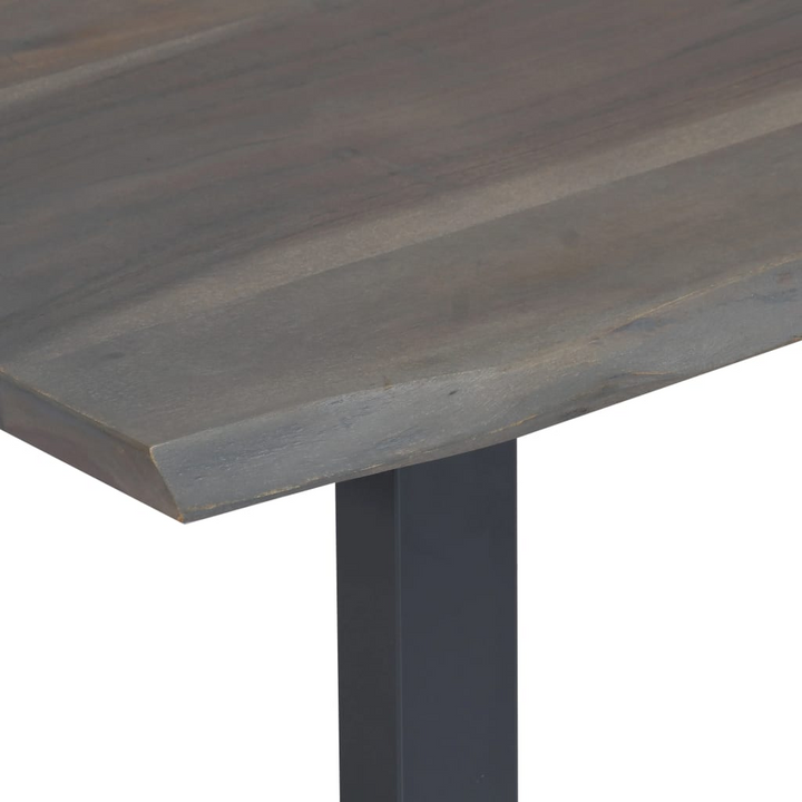 Stylish Solid Acacia Wood Live Edge Coffee Table (Grey) - Industrial Design with Powder-Coated U-Shaped Legs - Perfect for Home or Office - Premium  from Home Treasures - Just £183.99! Shop now at Home Treasures