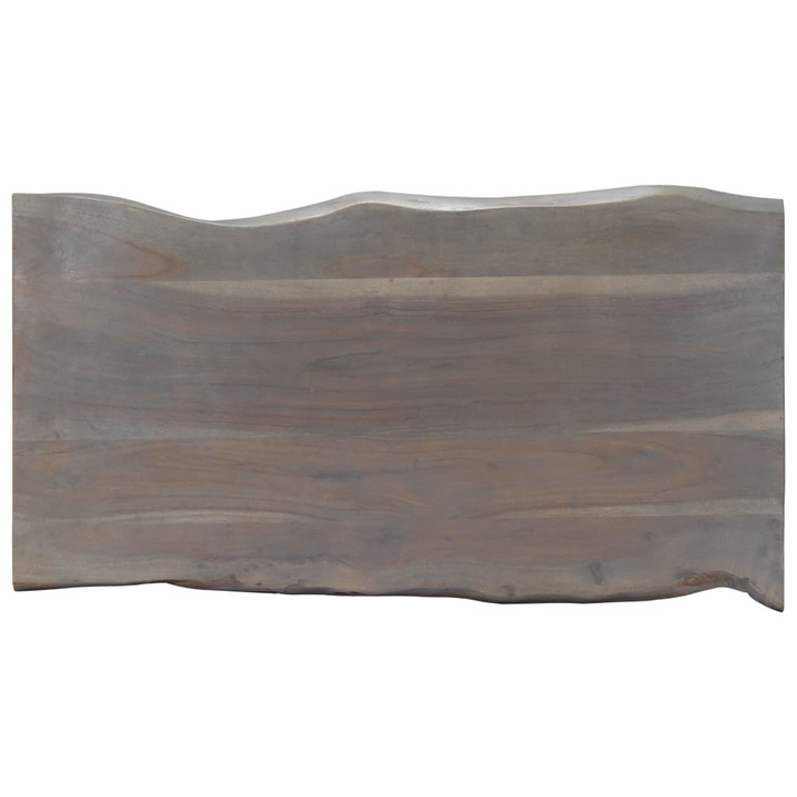 Stylish Solid Acacia Wood Live Edge Coffee Table (Grey) - Industrial Design with Powder-Coated U-Shaped Legs - Perfect for Home or Office - Premium  from Home Treasures - Just £183.99! Shop now at Home Treasures