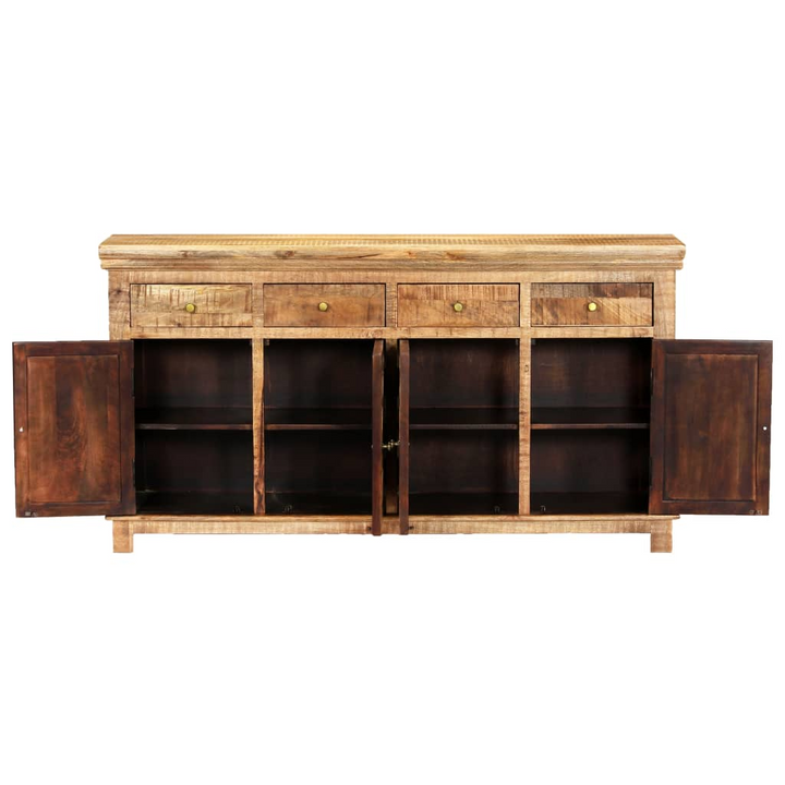 Rustic Solid Mango Wood Sideboard with 4 Drawers – Handcrafted Indian Style 160 x 40 x 85cm - Premium  from Home Treasures - Just £1058.99! Shop now at Home Treasures