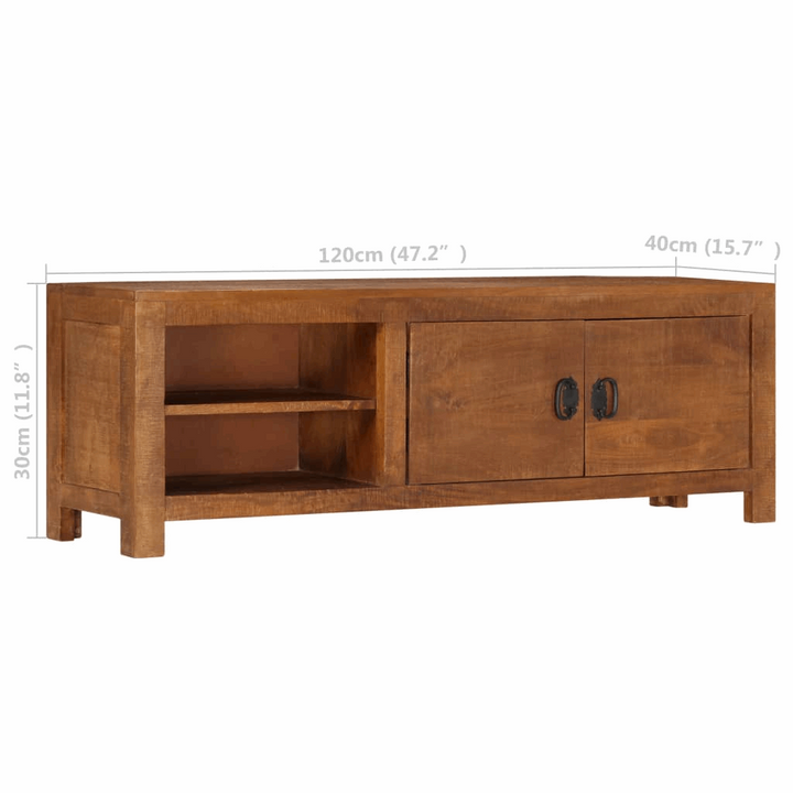 Vintage Charm Solid Mango Wood TV Cabinet - 120x40x30 cm | Durable and Stylish TV Stand - Premium  from Home Treasures - Just £193.99! Shop now at Home Treasures