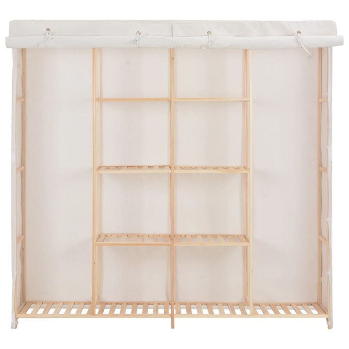 Fabric Wardrobe in White - 173x40x170 cm | Stylish Clothes Storage Solution - Premium  from Home Treasures - Just £267.99! Shop now at Home Treasures