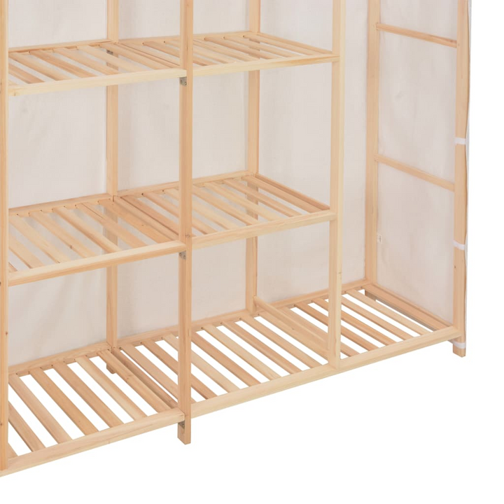 Fabric Wardrobe in White - 173x40x170 cm | Stylish Clothes Storage Solution - Premium  from Home Treasures - Just £267.99! Shop now at Home Treasures