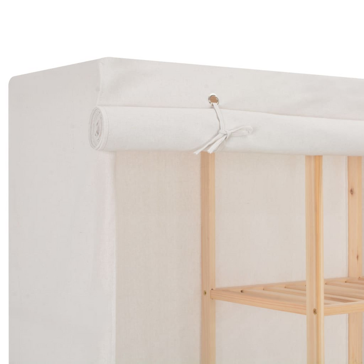 Fabric Wardrobe in White - 173x40x170 cm | Stylish Clothes Storage Solution - Premium  from Home Treasures - Just £267.99! Shop now at Home Treasures