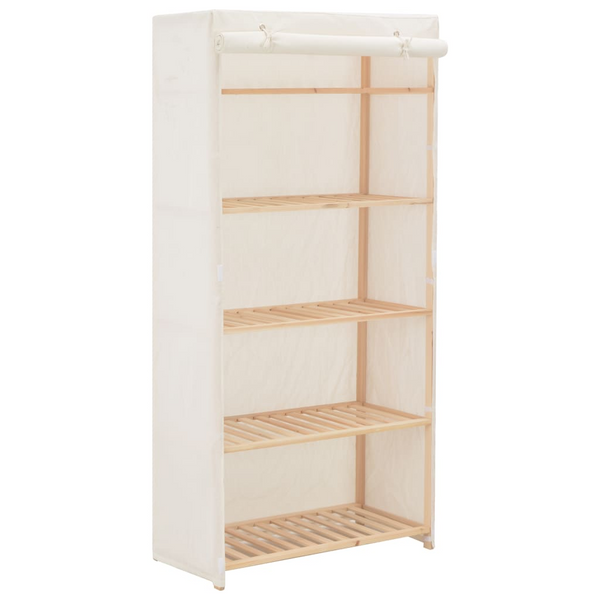 Fabric Wardrobe in White - 79x40x170 cm | Stylish & Practical Storage Solution for Modern Homes - Premium  from Home Treasures - Just £153.99! Shop now at Home Treasures