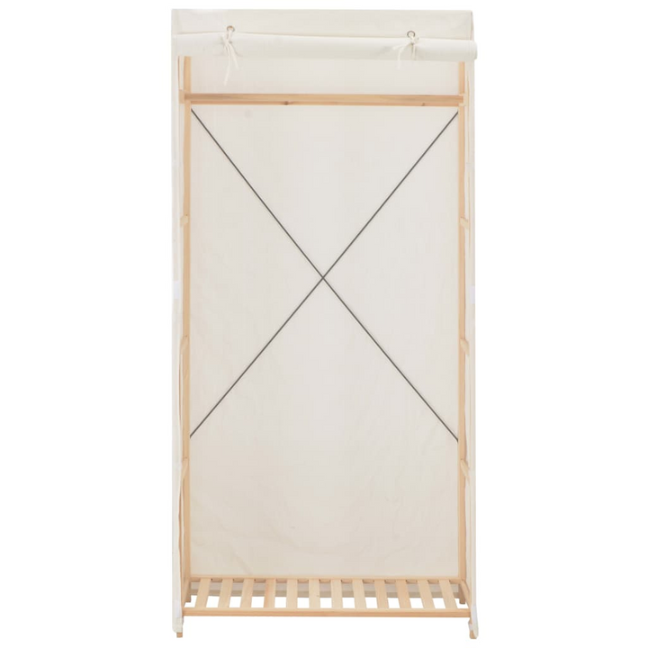 Fabric Wardrobe in White - Elegant Storage Solution, 79x40x170 cm - Premium  from Home Treasures - Just £123.99! Shop now at Home Treasures