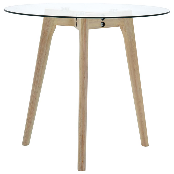 Elegant Side Table Set of 2 with Tempered Glass Tops and Oak Wood Legs - Modern Nesting Tables for Your Living Room and Office - Premium  from Home Treasures - Just £77.99! Shop now at Home Treasures