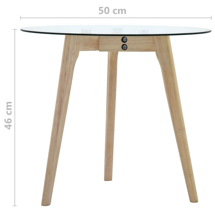 Elegant Side Table Set of 2 with Tempered Glass Tops and Oak Wood Legs - Modern Nesting Tables for Your Living Room and Office - Premium  from Home Treasures - Just £77.99! Shop now at Home Treasures