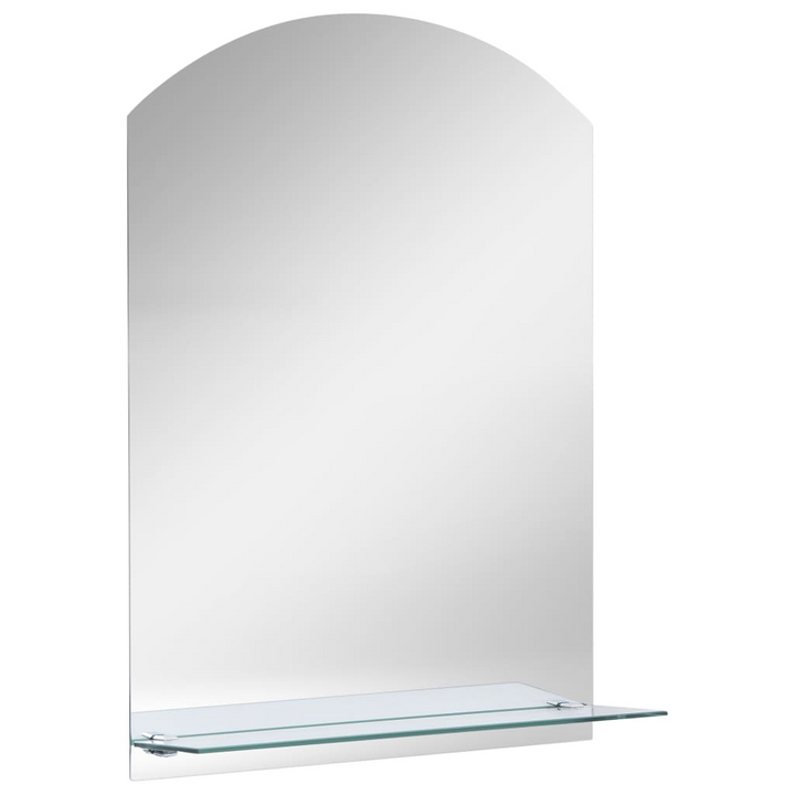 Modern Wall Mirror with Shelf - 20x40 cm Tempered Glass for Bathroom, Living Room, or Bedroom - Easy Wall Mounting - Premium  from Home Treasures - Just £16.99! Shop now at Home Treasures