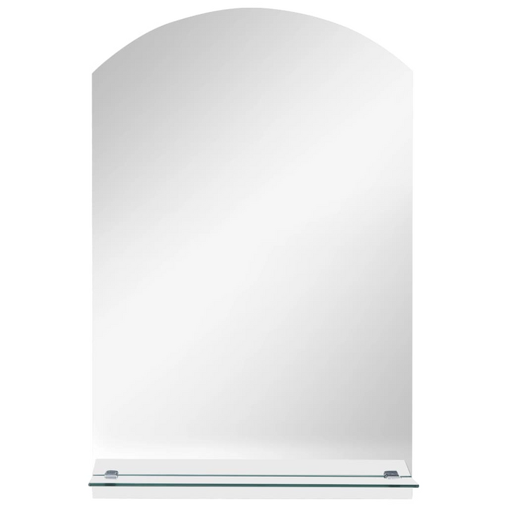 Modern Wall Mirror with Shelf - 20x40 cm Tempered Glass for Bathroom, Living Room, or Bedroom - Easy Wall Mounting - Premium  from Home Treasures - Just £16.99! Shop now at Home Treasures