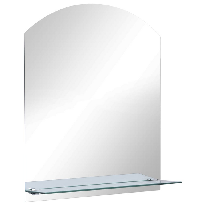 Modern Tempered Glass Wall Mirror with Shelf 30x50 cm - Perfect for Bathroom & Living Room Decor - Premium  from Home Treasures - Just £26.99! Shop now at Home Treasures