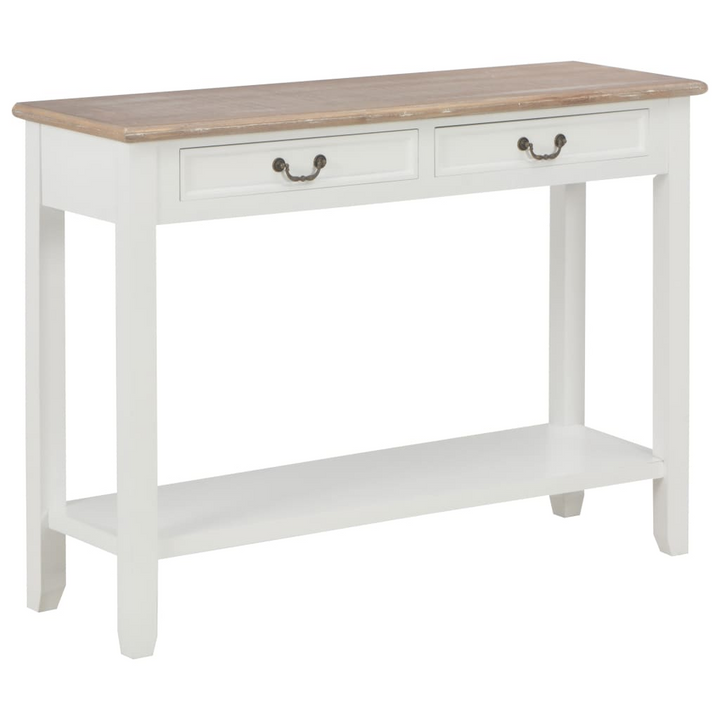 Elegant White Console Table - 110 x 35 x 80 cm | Stylish & Versatile with Drawers and Shelf - Premium  from Home Treasures - Just £183.99! Shop now at Home Treasures