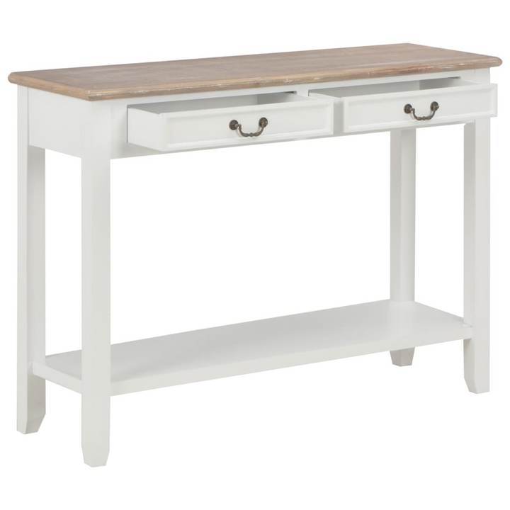 Elegant White Console Table - 110 x 35 x 80 cm | Stylish & Versatile with Drawers and Shelf - Premium  from Home Treasures - Just £183.99! Shop now at Home Treasures