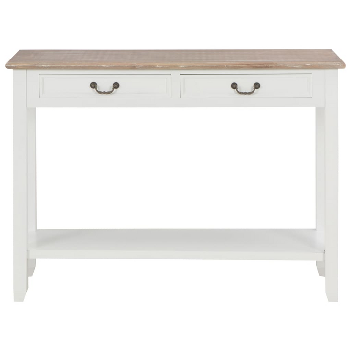 Elegant White Console Table - 110 x 35 x 80 cm | Stylish & Versatile with Drawers and Shelf - Premium  from Home Treasures - Just £183.99! Shop now at Home Treasures