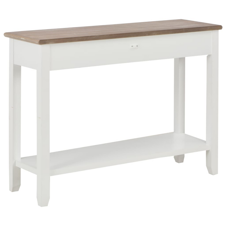 Elegant White Console Table - 110 x 35 x 80 cm | Stylish & Versatile with Drawers and Shelf - Premium  from Home Treasures - Just £183.99! Shop now at Home Treasures