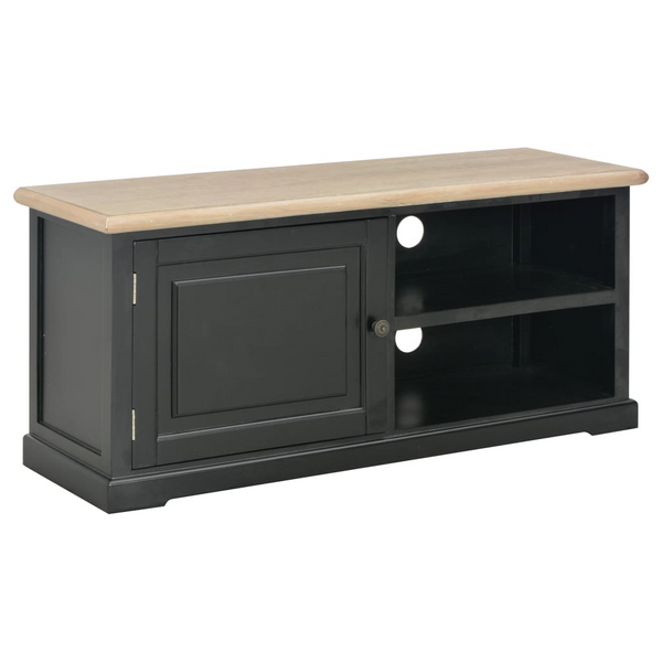 Modern Elegant Style Black TV Cabinet - 90 x 30 x 40cm | Sleek Media Unit with Storage - Premium  from Home Treasures - Just £142.99! Shop now at Home Treasures