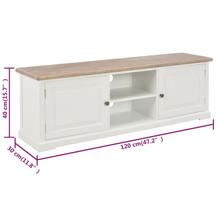 Elegant Style TV Cabinet in White - Sleek Modern Storage Solution, 120 x 30 x 40 cm - Premium  from Home Treasures - Just £237.99! Shop now at Home Treasures