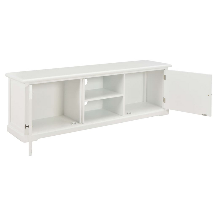 Modern White Wooden TV Cabinet - Stylish & Practical TV Stand with Storage - Premium  from Home Treasures - Just £226.99! Shop now at Home Treasures