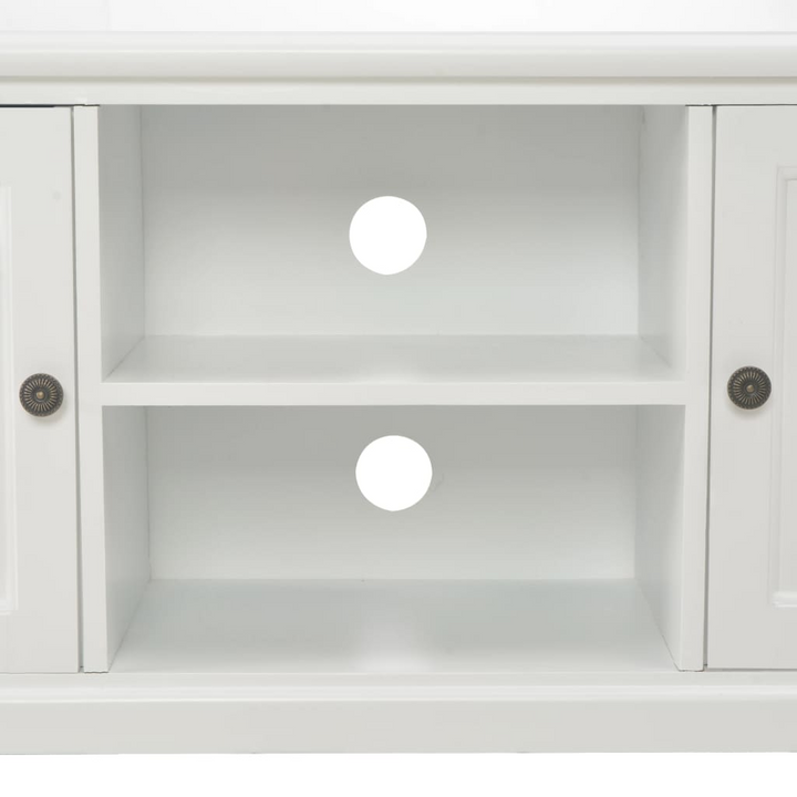 Modern White Wooden TV Cabinet - Stylish & Practical TV Stand with Storage - Premium  from Home Treasures - Just £226.99! Shop now at Home Treasures