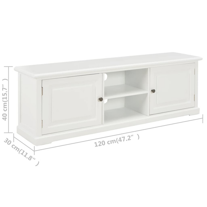 Modern White Wooden TV Cabinet - Stylish & Practical TV Stand with Storage - Premium  from Home Treasures - Just £226.99! Shop now at Home Treasures