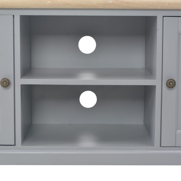 Elegant TV Cabinet in Grey – Stylish 120 x 30 x 40 cm Modern Wooden Stand with Storage - Premium  from Home Treasures - Just £152.99! Shop now at Home Treasures