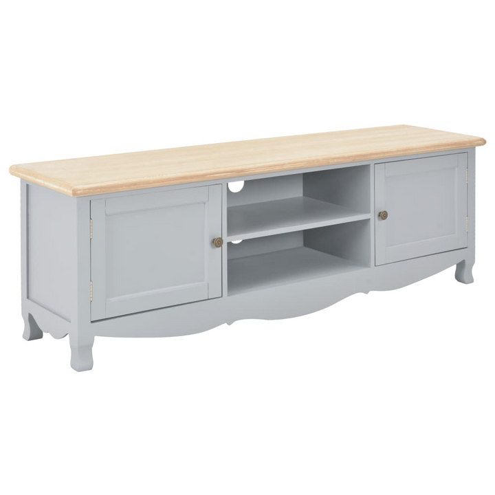 Solid Pine TV Cabinet (Grey) - 120 x 30 x 40 cm | Stylish & Practical Entertainment Unit with Storage - Premium  from Home Treasures - Just £136.99! Shop now at Home Treasures