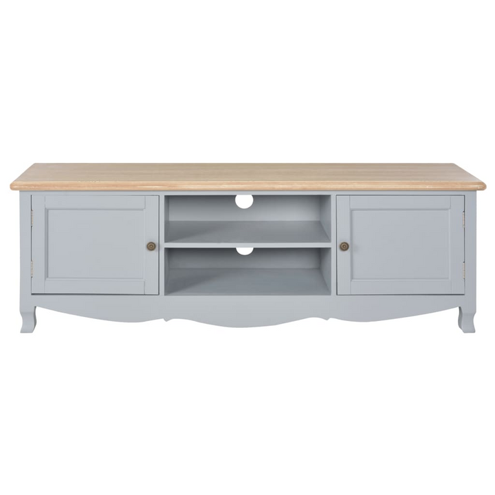 Solid Pine TV Cabinet (Grey) - 120 x 30 x 40 cm | Stylish & Practical Entertainment Unit with Storage - Premium  from Home Treasures - Just £136.99! Shop now at Home Treasures