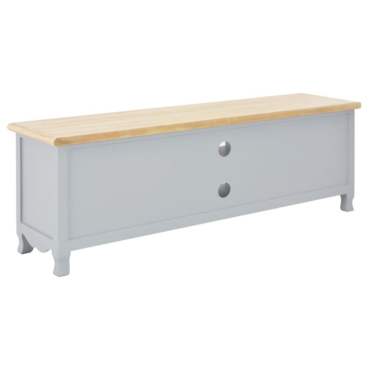 Solid Pine TV Cabinet (Grey) - 120 x 30 x 40 cm | Stylish & Practical Entertainment Unit with Storage - Premium  from Home Treasures - Just £136.99! Shop now at Home Treasures