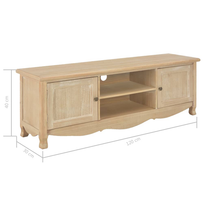 Solid Pine TV Cabinet - Natural Wood Finish | 120 x 30 x 40 cm | Modern & Practical Design - Premium  from Home Treasures - Just £201.99! Shop now at Home Treasures