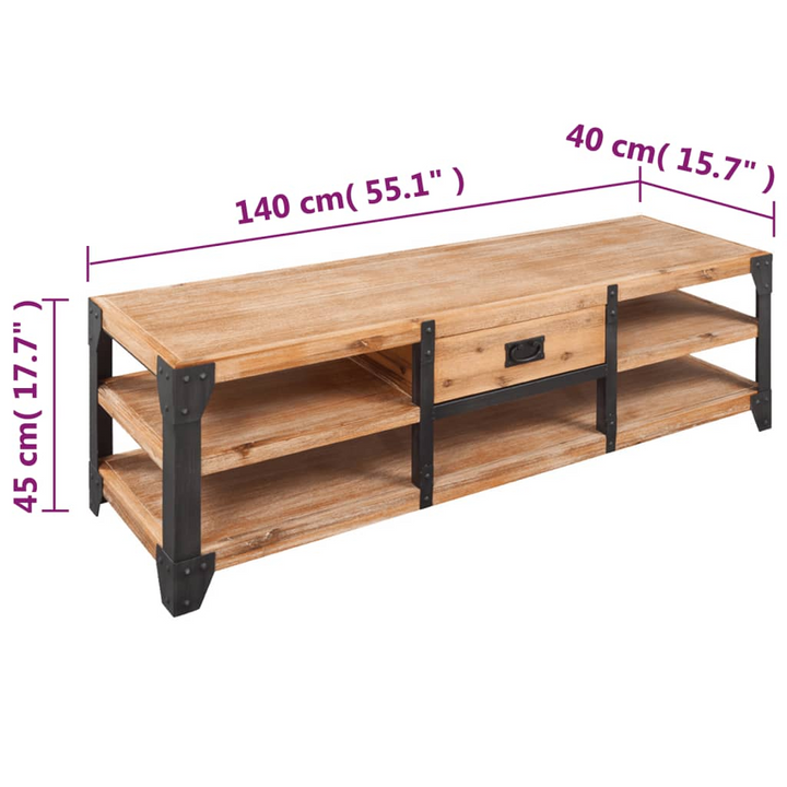 Stylish & Durable Solid Acacia Wood Living Room Furniture Set - 3 Piece (TV Stand, Coffee Table, Console Table) - Premium  from Home Treasures - Just £540.99! Shop now at Home Treasures