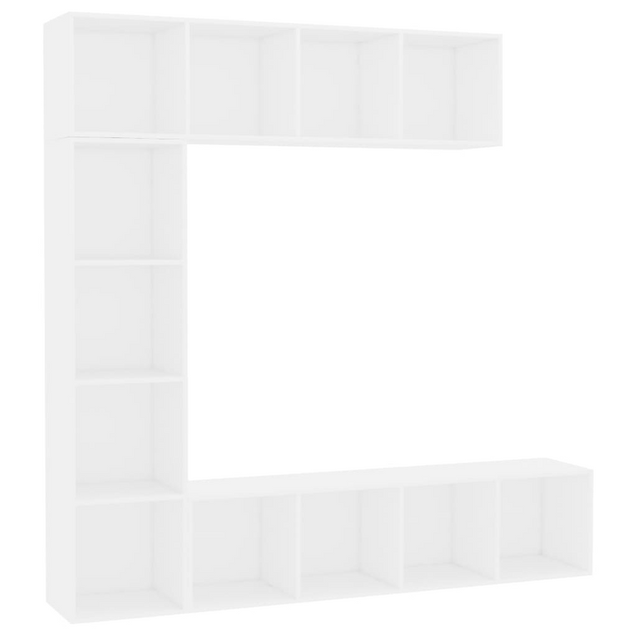 Elegant White 3 Piece Book/TV Cabinet Set - 180x30x180 cm | Modern Home Storage Solution - Premium  from Home Treasures - Just £171.99! Shop now at Home Treasures