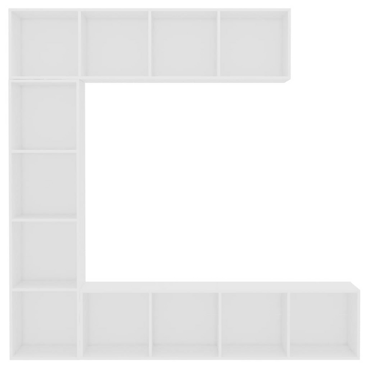 Elegant White 3 Piece Book/TV Cabinet Set - 180x30x180 cm | Modern Home Storage Solution - Premium  from Home Treasures - Just £171.99! Shop now at Home Treasures