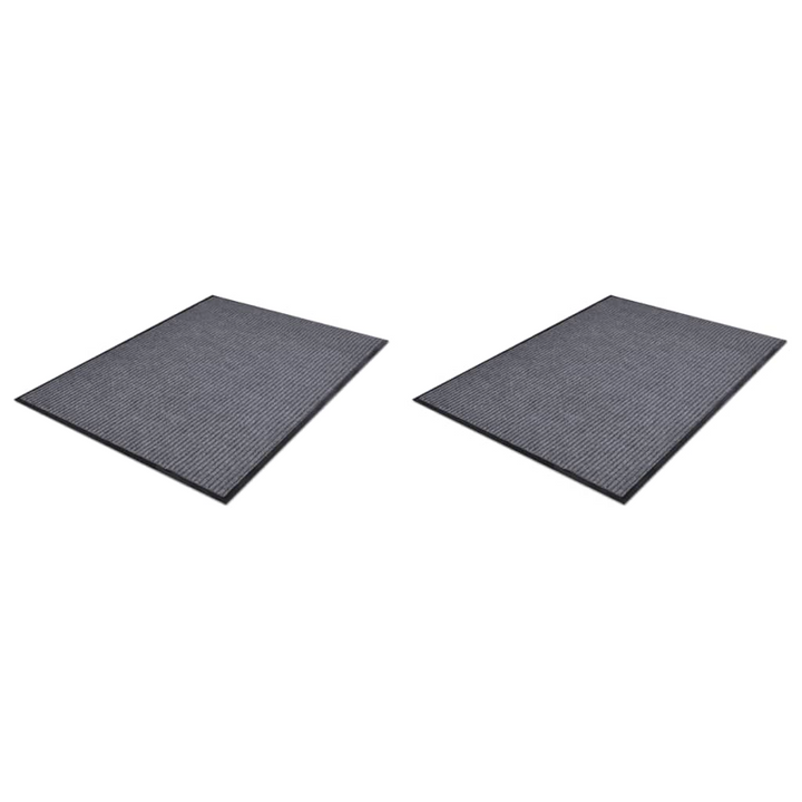 Set of 2 Grey PVC Door Mats 90x60 cm – Non-Slip, Easy to Clean, Durable - Premium  from Home Treasures - Just £46.99! Shop now at Home Treasures