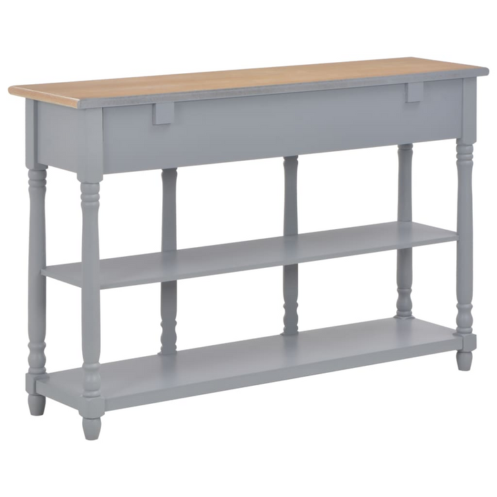 Elegant Console Table in Grey - 120 x 30 x 76 cm - Versatile MDF and Pine Wood Side Table with Drawers and Shelves - Premium  from Home Treasures - Just £197.99! Shop now at Home Treasures