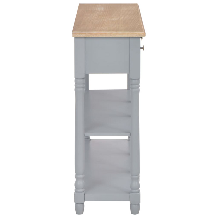 Elegant Console Table in Grey - 120 x 30 x 76 cm - Versatile MDF and Pine Wood Side Table with Drawers and Shelves - Premium  from Home Treasures - Just £197.99! Shop now at Home Treasures