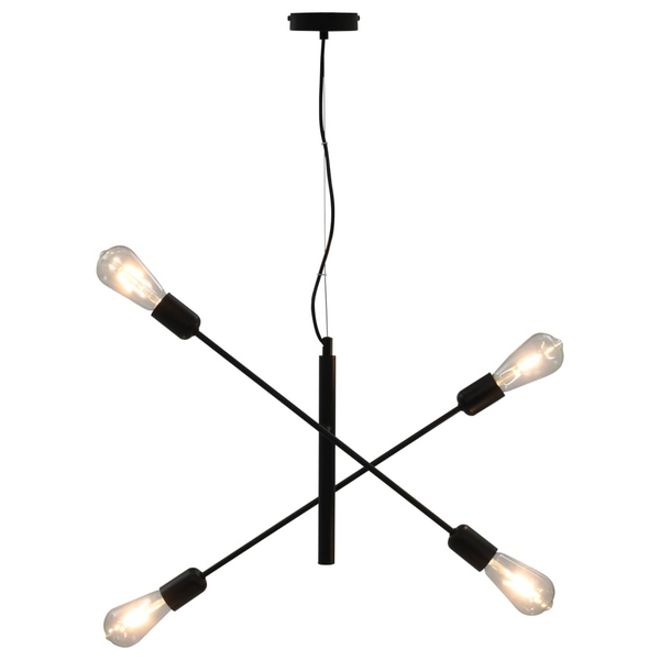 Modern Cross Ceiling Light (Black) - Stylish, Adjustable Arms - Perfect for Living and Dining Rooms - Premium  from Home Treasures - Just £36.99! Shop now at Home Treasures