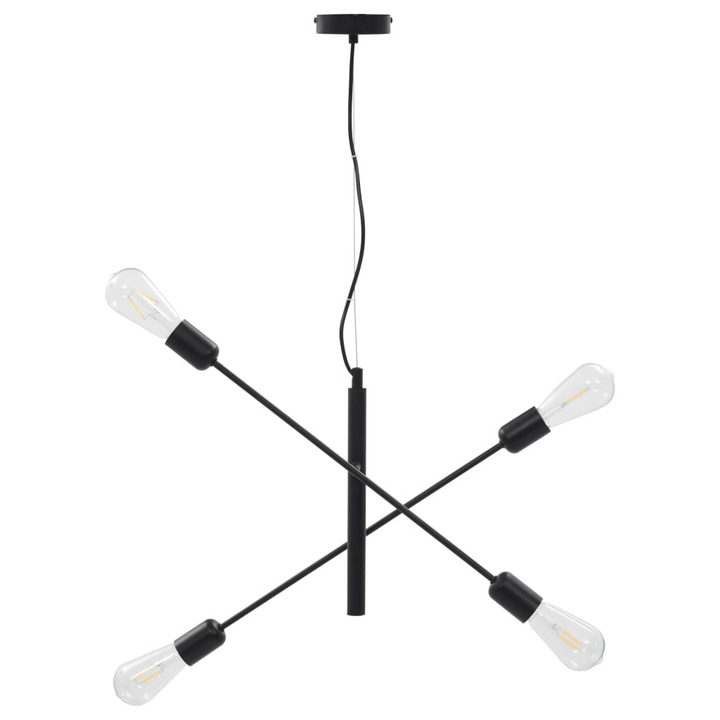 Modern Cross Ceiling Light (Black) - Stylish, Adjustable Arms - Perfect for Living and Dining Rooms - Premium  from Home Treasures - Just £36.99! Shop now at Home Treasures