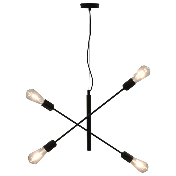 Modern Cross Ceiling Light (Black) - Stylish, Adjustable Arms - Perfect for Living and Dining Rooms - Premium  from Home Treasures - Just £36.99! Shop now at Home Treasures