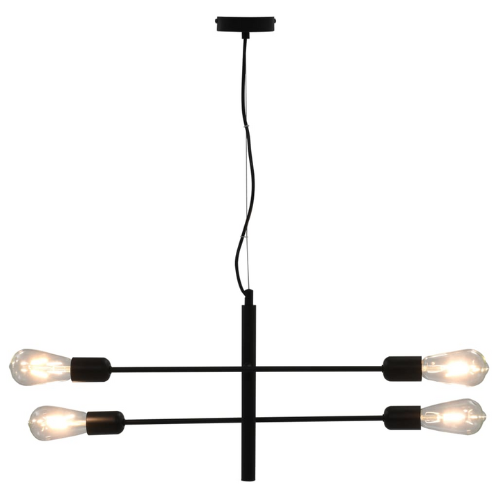 Modern Cross Ceiling Light (Black) - Stylish, Adjustable Arms - Perfect for Living and Dining Rooms - Premium  from Home Treasures - Just £36.99! Shop now at Home Treasures