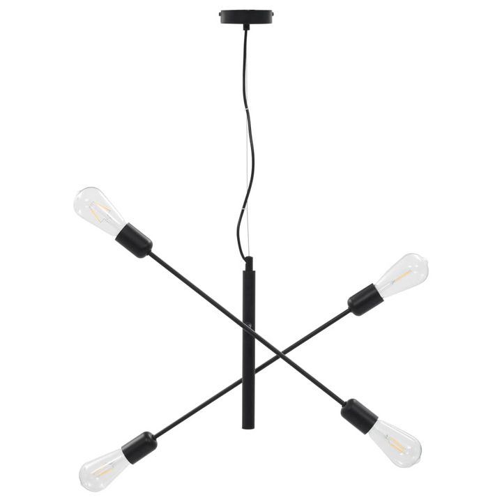 Modern Black Ceiling Light with Warm White Filament Bulbs, 2W E27 Socket - Ideal for Living and Dining Rooms - Premium  from Home Treasures - Just £51.99! Shop now at Home Treasures