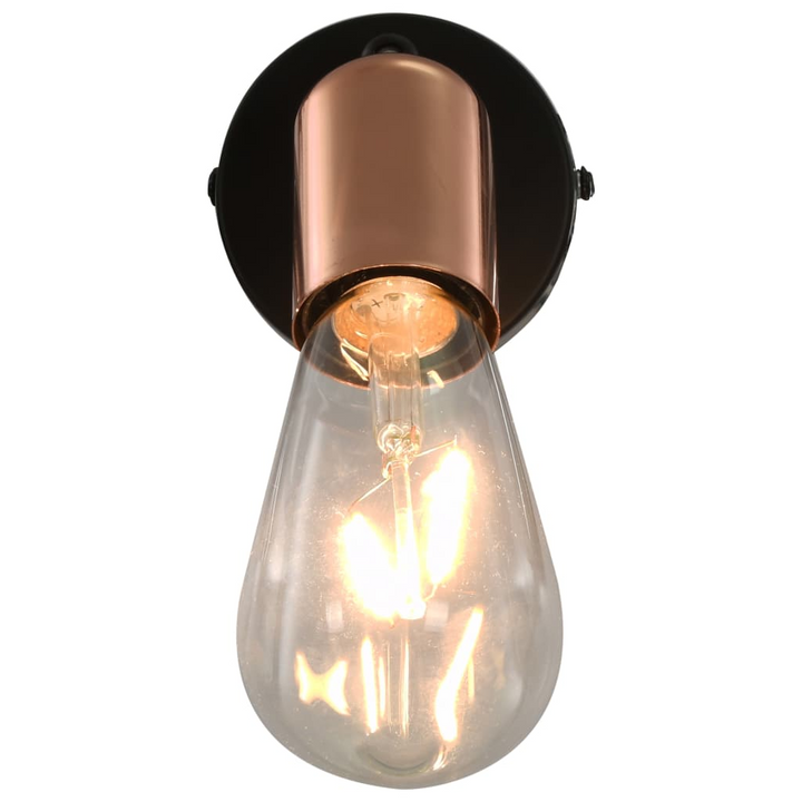 Modern Black and Copper Spot Lights, Set of 2 - Adjustable Heads, Wall or Ceiling Mount, Ideal for Home and Commercial Use - Premium  from Home Treasures - Just £28.99! Shop now at Home Treasures