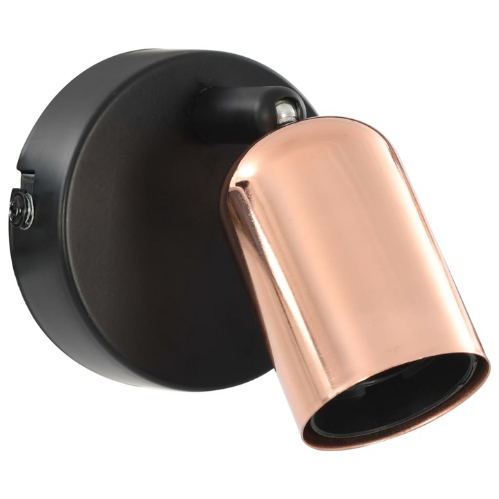 Modern Black and Copper Spot Lights, Set of 2 - Adjustable Heads, Wall or Ceiling Mount, Ideal for Home and Commercial Use - Premium  from Home Treasures - Just £28.99! Shop now at Home Treasures