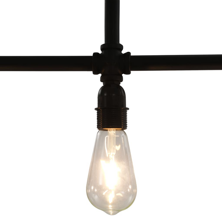 Modern Steampunk Ceiling Lamp - Black, 3 x E27 Bulb Bases, Metal, 60 x 23 cm | Stylish Industrial Lighting - Premium  from Home Treasures - Just £49.99! Shop now at Home Treasures