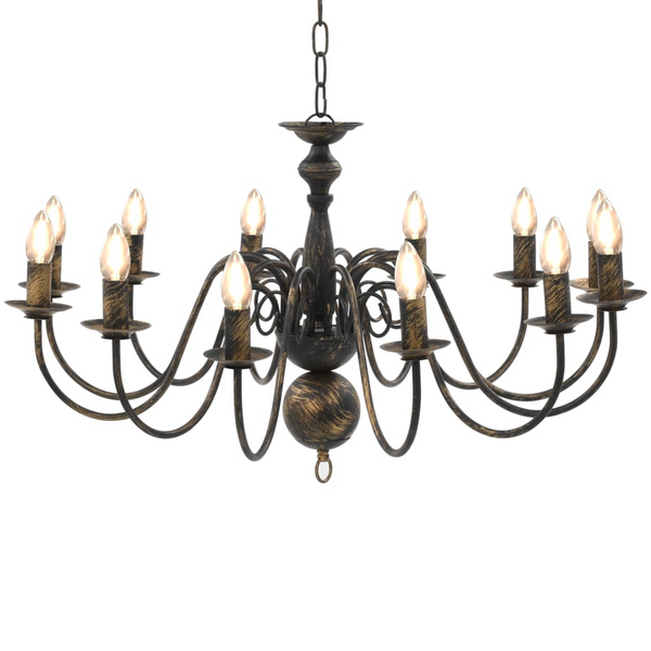 Elegant Antique Style Black Chandelier - Vintage Luxury Lighting Fixture for Home & Commercial Spaces - Premium  from Home Treasures - Just £142.99! Shop now at Home Treasures