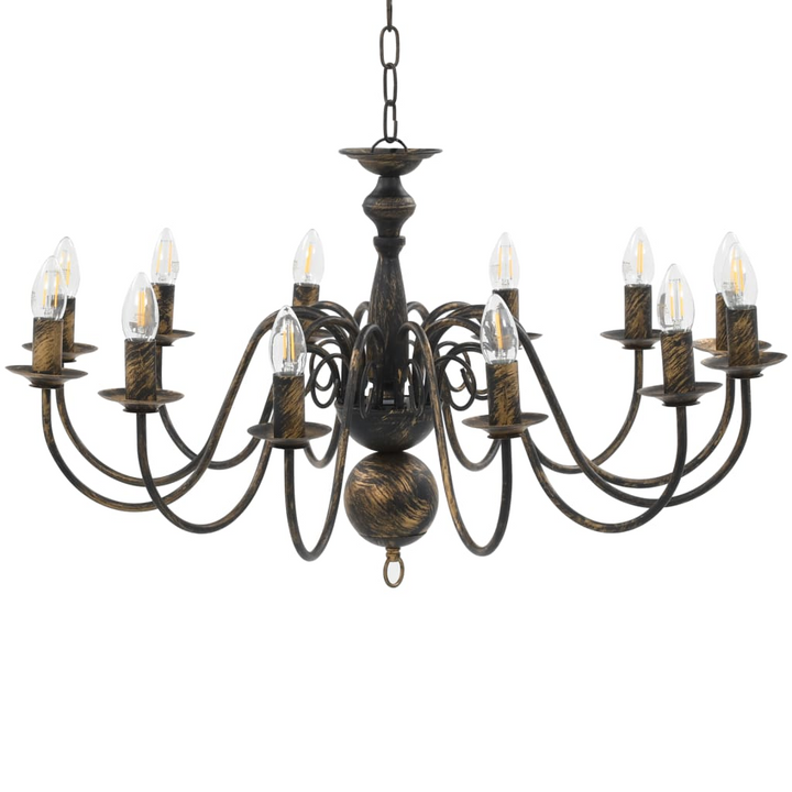 Elegant Antique Style Black Chandelier - Vintage Luxury Lighting Fixture for Home & Commercial Spaces - Premium  from Home Treasures - Just £142.99! Shop now at Home Treasures