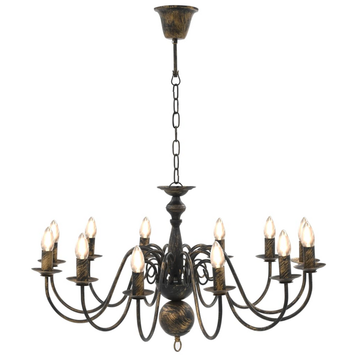 Elegant Antique Style Black Chandelier - Vintage Luxury Lighting Fixture for Home & Commercial Spaces - Premium  from Home Treasures - Just £142.99! Shop now at Home Treasures