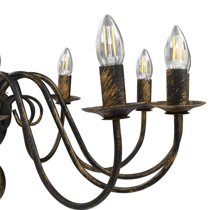 Elegant Antique Style Black Chandelier - Vintage Luxury Lighting Fixture for Home & Commercial Spaces - Premium  from Home Treasures - Just £142.99! Shop now at Home Treasures