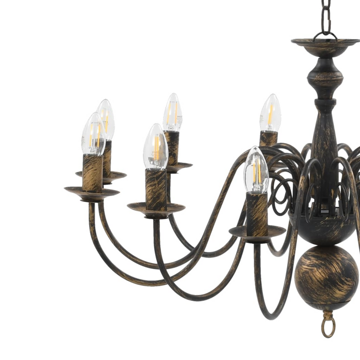 Elegant Antique Style Black Chandelier - Vintage Luxury Lighting Fixture for Home & Commercial Spaces - Premium  from Home Treasures - Just £142.99! Shop now at Home Treasures