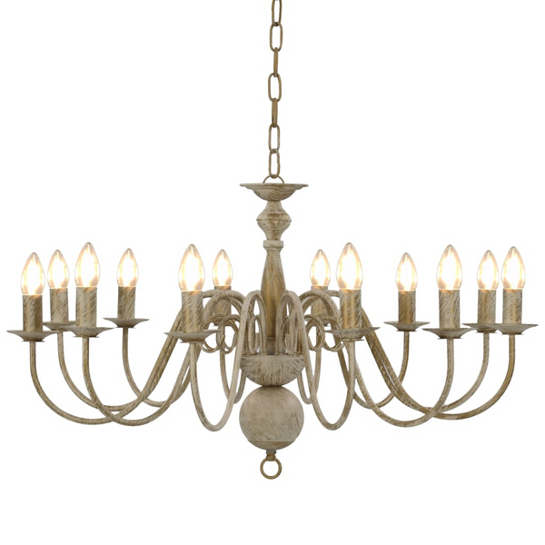 Elegant Antique Style Chandelier - Classic White, Decorative Lighting Fixture for Home & Commercial Use - Premium  from Home Treasures - Just £125.99! Shop now at Home Treasures