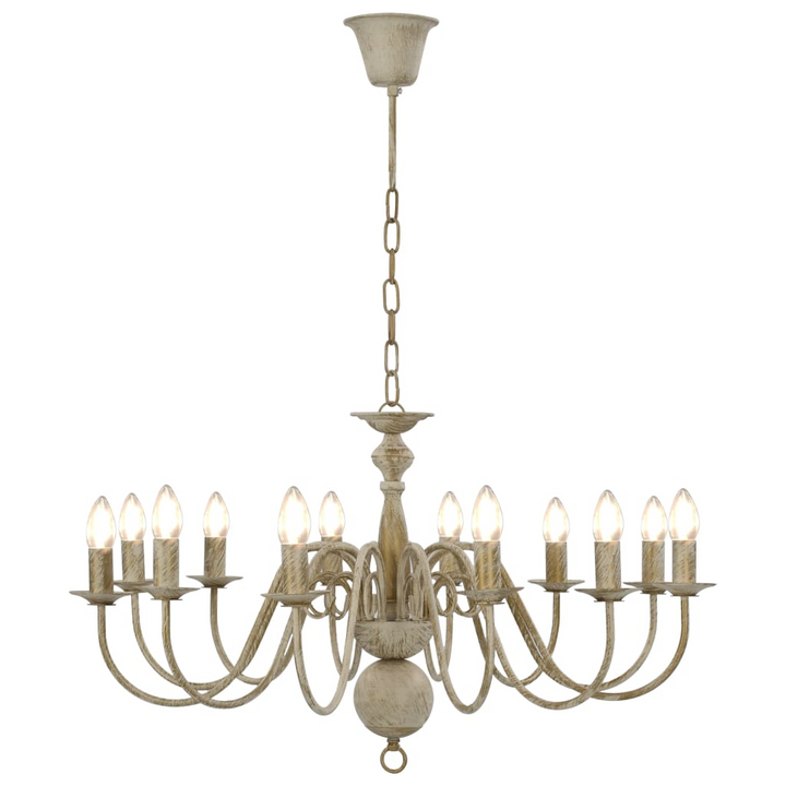 Elegant Antique Style Chandelier - Classic White, Decorative Lighting Fixture for Home & Commercial Use - Premium  from Home Treasures - Just £125.99! Shop now at Home Treasures